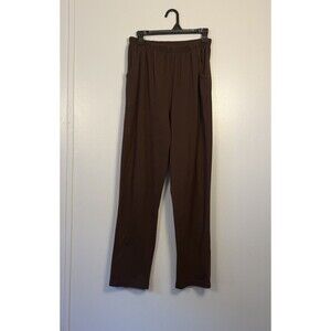 Vintage Bobbie Brooks Brown Elastic Waist Pants Casual Loungewear 36 Waist 29 In